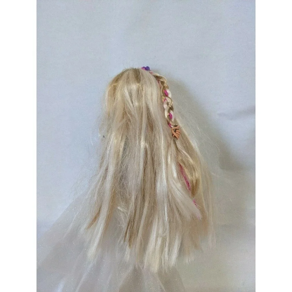 Mattel Barbie Doll Vintage Blonde Long Hair‎ Blue Lace White Glitter Gown G8361